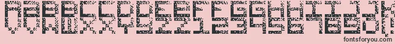 HackedCrt Font – Black Fonts on Pink Background