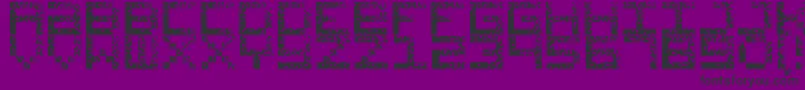 fuente HackedCrt – Fuentes Negras Sobre Fondo Morado