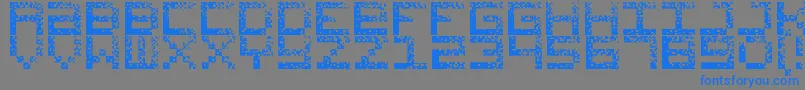 fuente HackedCrt – Fuentes Azules Sobre Fondo Gris