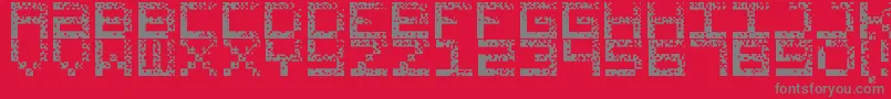 HackedCrt Font – Gray Fonts on Red Background