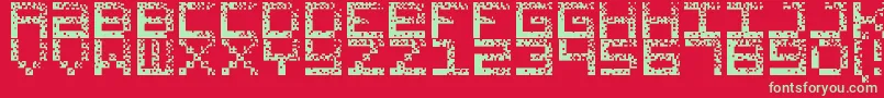 HackedCrt Font – Green Fonts on Red Background