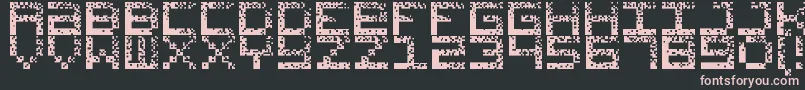 HackedCrt Font – Pink Fonts on Black Background