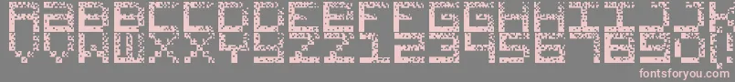 HackedCrtフォントについての詳細 フォントHackedCrt – 灰色の背景にピンクのフォント