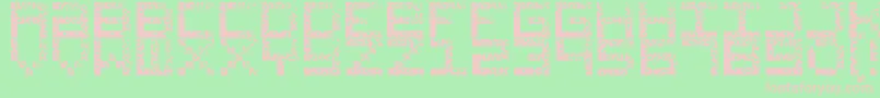 HackedCrt Font – Pink Fonts on Green Background