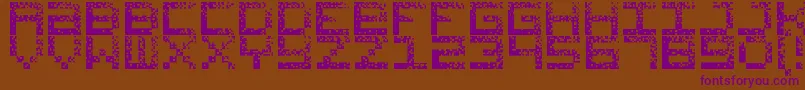 HackedCrt Font – Purple Fonts on Brown Background