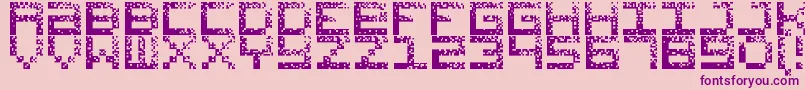 HackedCrt Font – Purple Fonts on Pink Background