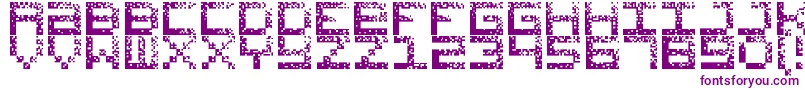 HackedCrt Font – Purple Fonts on White Background