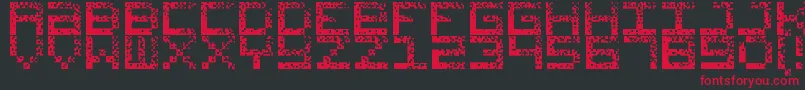 Fonte HackedCrt – fontes vermelhas em um fundo preto