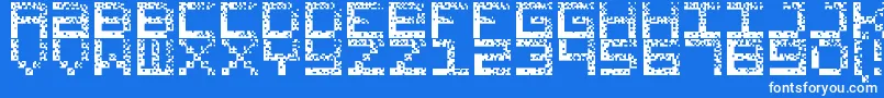 HackedCrt Font – White Fonts on Blue Background