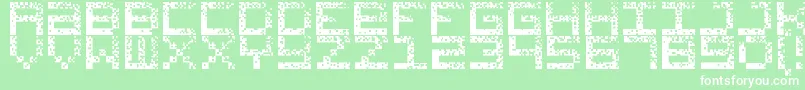 HackedCrt-Schriftart – Weiße Schriften auf grünem Hintergrund