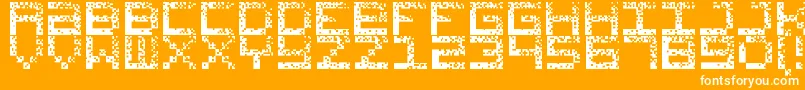 HackedCrt Font – White Fonts on Orange Background