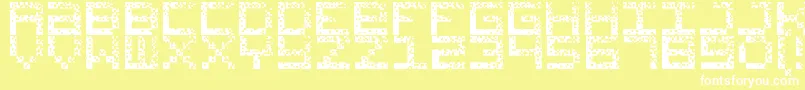 HackedCrt Font – White Fonts on Yellow Background