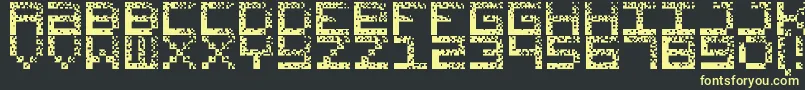 HackedCrt-Schriftart – Gelbe Schriften auf schwarzem Hintergrund
