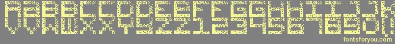 Шрифт HackedCrt – жёлтые шрифты на сером фоне