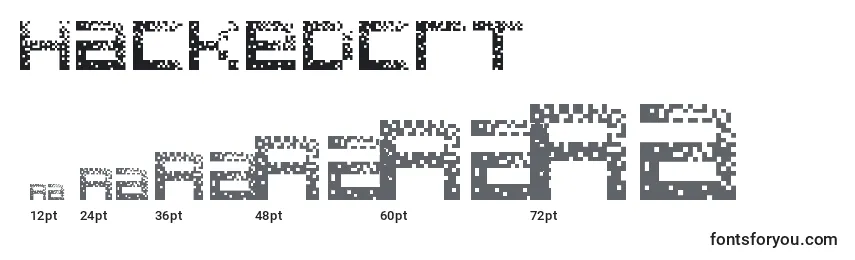Размеры шрифта HackedCrt