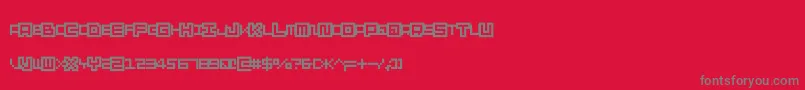 Skatecnospacing Font – Gray Fonts on Red Background