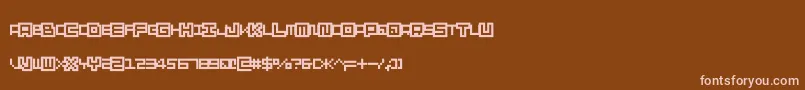 Шрифт Skatecnospacing – розовые шрифты на коричневом фоне