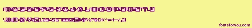 fuente Skatecnospacing – Fuentes Moradas Sobre Fondo Amarillo