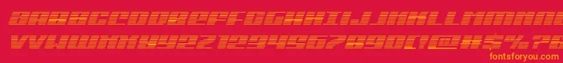 Шрифт Michigangradital – оранжевые шрифты на красном фоне