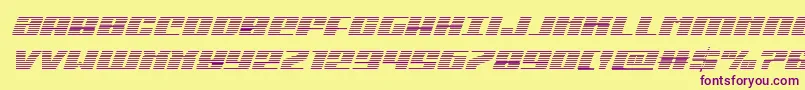 Michigangradital-fontti – violetit fontit keltaisella taustalla