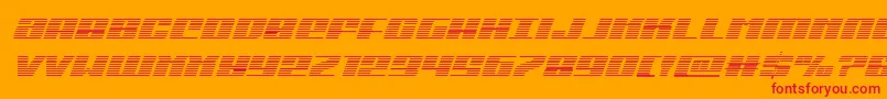 フォントMichigangradital – オレンジの背景に赤い文字