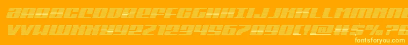 フォントMichigangradital – オレンジの背景に黄色の文字