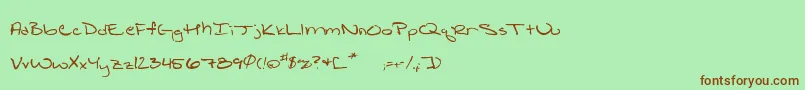 Shattered ffy Font – Brown Fonts on Green Background