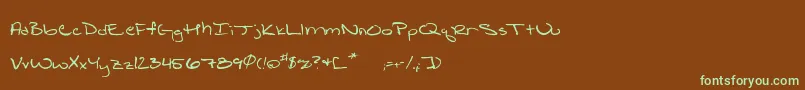 fuente Shattered ffy – Fuentes Verdes Sobre Fondo Marrón