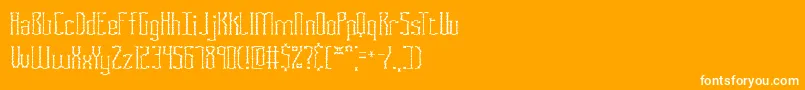 フォントFasciisc – オレンジの背景に白い文字