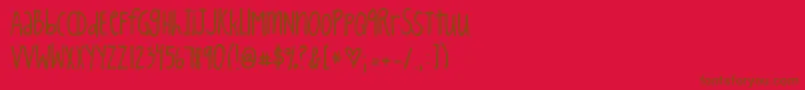 KingCoolKc Font – Brown Fonts on Red Background