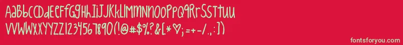 KingCoolKc Font – Green Fonts on Red Background