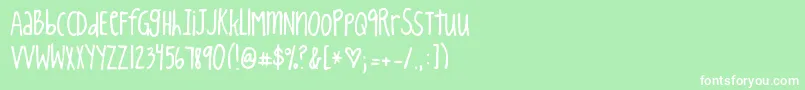 KingCoolKc Font – White Fonts on Green Background