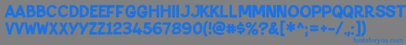 フォントPaltimemarqueeRegular – 灰色の背景に青い文字