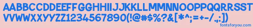 フォントPaltimemarqueeRegular – ピンクの背景に青い文字