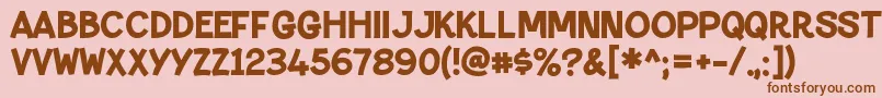 PaltimemarqueeRegular Font – Brown Fonts on Pink Background