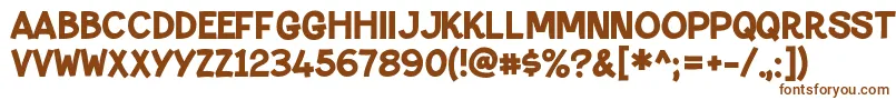 Шрифт PaltimemarqueeRegular – коричневые шрифты на белом фоне