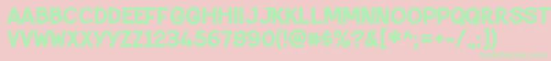 PaltimemarqueeRegular-Schriftart – Grüne Schriften auf rosa Hintergrund