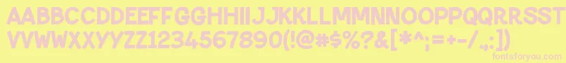 PaltimemarqueeRegular Font – Pink Fonts on Yellow Background