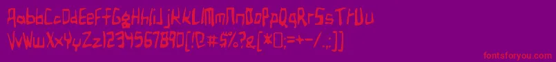 BirdlandaeroplaneRegular Font – Red Fonts on Purple Background