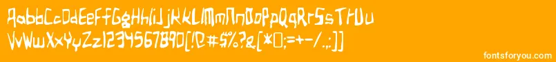 BirdlandaeroplaneRegular Font – White Fonts on Orange Background