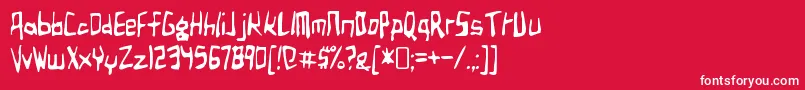 BirdlandaeroplaneRegular Font – White Fonts on Red Background