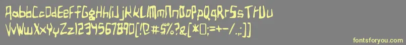 BirdlandaeroplaneRegular Font – Yellow Fonts on Gray Background