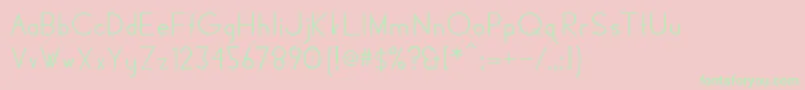 HiloDeco Font – Green Fonts on Pink Background