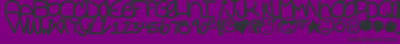 Foreveryours Font – Black Fonts on Purple Background