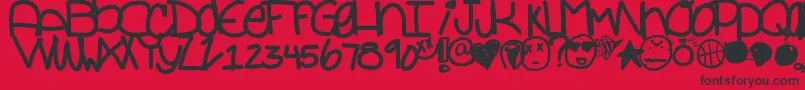 Foreveryours Font – Black Fonts on Red Background