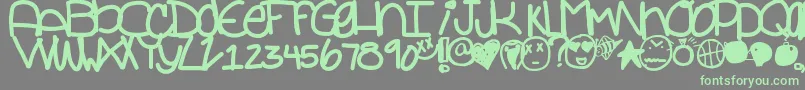 Lisätietoja Foreveryours-fontista Foreveryours-fontti – vihreät fontit harmaalla taustalla