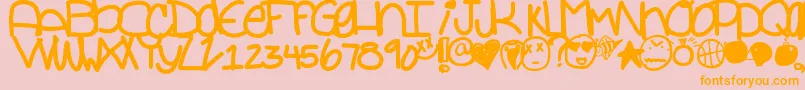 Подробнее о шрифте Foreveryours Шрифт Foreveryours – оранжевые шрифты на розовом фоне