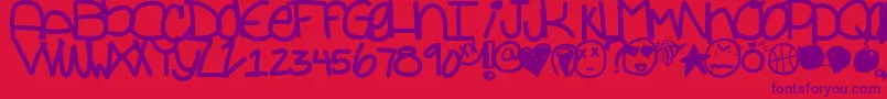 Foreveryours Font – Purple Fonts on Red Background