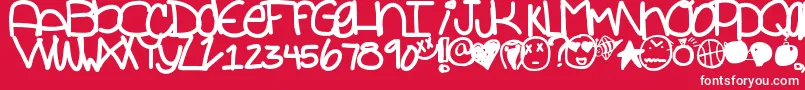 Foreveryours Font – White Fonts on Red Background