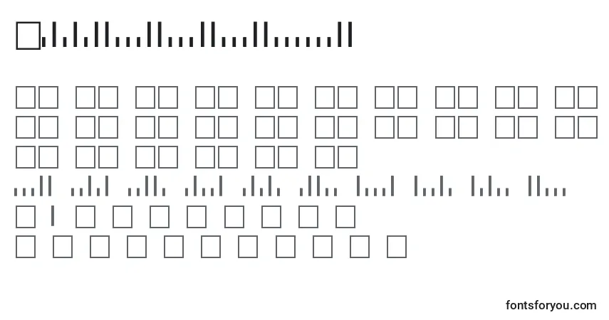 Czcionka V500001 – alfabet, cyfry, specjalne znaki